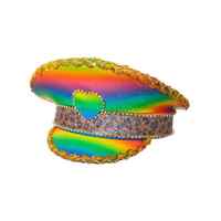 Rainbow heart festival hat