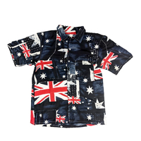 Australia day button up shirt dark