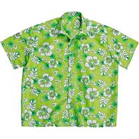 Lime Green hibiscus hawaiian shirt unisex