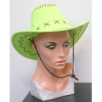 Fluro Green Cowgirl Cowboy Hat