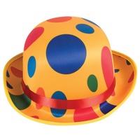 Clown Polka Dot Bowler Hat
