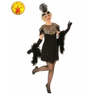 GOLD FLAPPER COSTUME, ADULT FEMALE SMALL