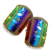 Rainbow Mardi Gras Festival Wrist Cuffs