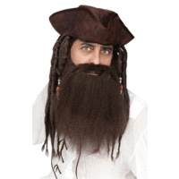 Crimped Pirate Beard Costume Accessory