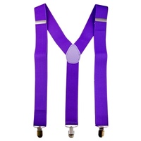 Stretch Braces/Suspenders - Neon Purple