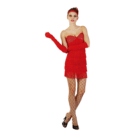 Sequin Red Flapper Girl - Adult Female Costume