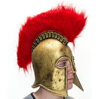 Warrior Helmet Gold w/Red Plume