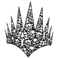 Headband Lace Crown - Black