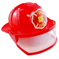 Bright Red Fireman Chief Helmet Party Hat