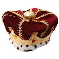 Plush Red Royal Crown Party Hat 