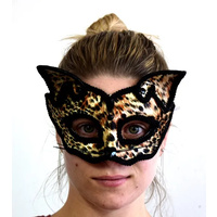 Elegant Animal Print Cat Mask