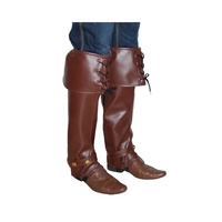 Lace Up Pirate Boot Covers- Brown
