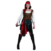 PIRATE COSTUME, ADULT FEMALE Med/large
