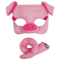 Deluxe Animal Mask & Tail Set Pig