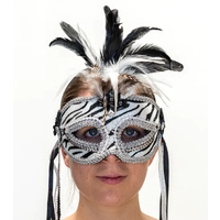 Amazing Zebra look Black & White Mask