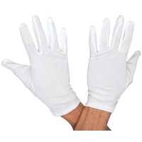 Short White Gloves Costume Accessory