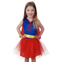 Super Girl Dress Cape Child Size