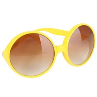 Hippy Yellow Glasses Brown Lenses