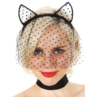 Cat Ears with Veil Headband