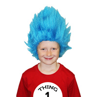 Deluxe Creepy Thing Wig - Blue Chlid