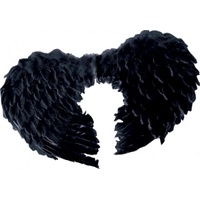 Angel Wings Feather Small Black