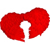 Angel Wings Feather Small Red