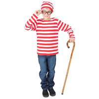 Where's Waldo / Wallace / Wally Costume Child Size