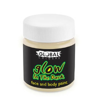 GLOBAL BODYART Face and Body Paint 45ml Tub GLOW IN THE DARK