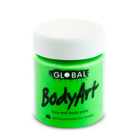 GLOBAL BODYART Face and Body Paint 45ml Tub NEON GREEN