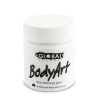 GLOBAL BODYART Face and Body Paint 45ml Tub WHITE