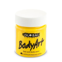 GLOBAL BODYART Face and Body Paint 45ml Tub YELLOW