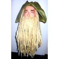 Davy  Jones Pirate Hat Beard Wig