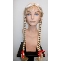 Heidi Style Long Blonde Plait Wig