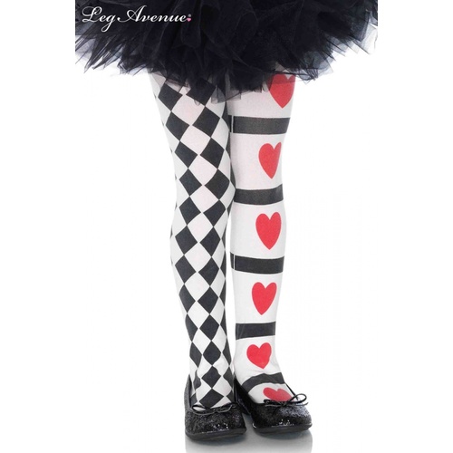 Harlequin and Heart Tights Child Size