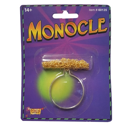 Gold Colour Monocle with Chain
