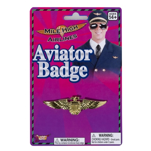 Aviator Gold Flight Captain Badge