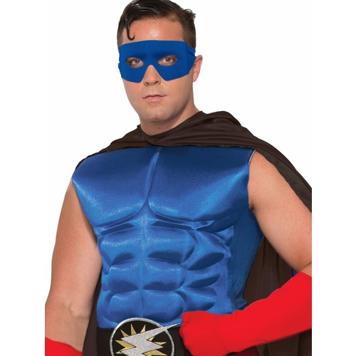 Hero Muscle Chest Adult Costume-BLUE
