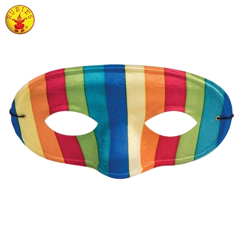 Colourful Rainbow Satin Masquerade Half Mask 