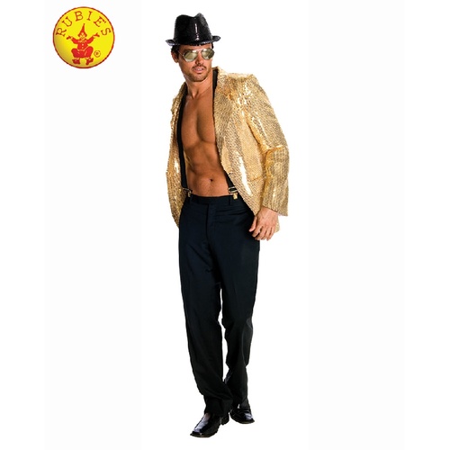 Gold Sequin Jacket Adult Male Sizes [Size: Xlarge]