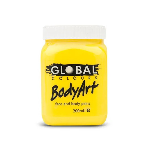 Bodyart Non-Toxic Fae & Body Paint 200ml Yellow