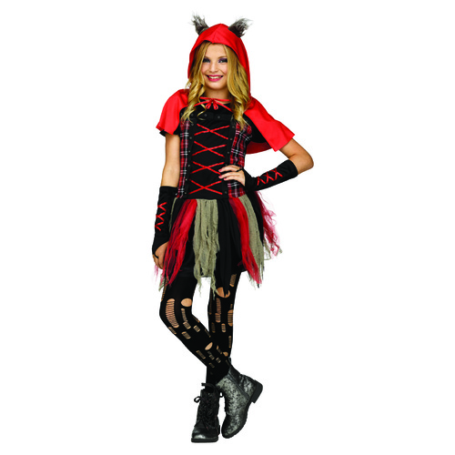 Edgy Red Hood Wolf Tween Costume -large 12-14