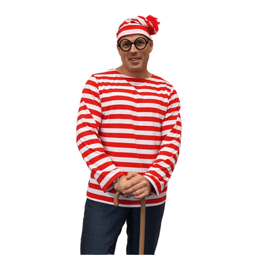 Where's Wally/Wallace/Waldo Adult Costume