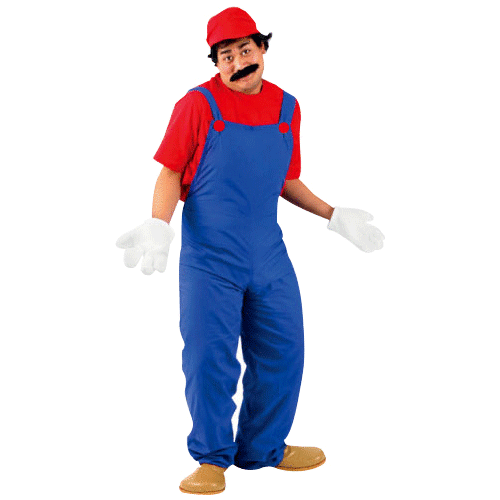 Super M Plumber Red/Blue - Adult Mario Costume