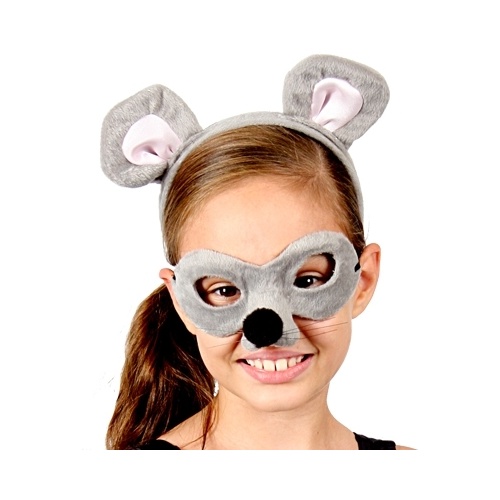 Mouse Animal Headband & Mask Set