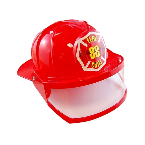 Bright Red Fireman Chief Helmet Party Hat