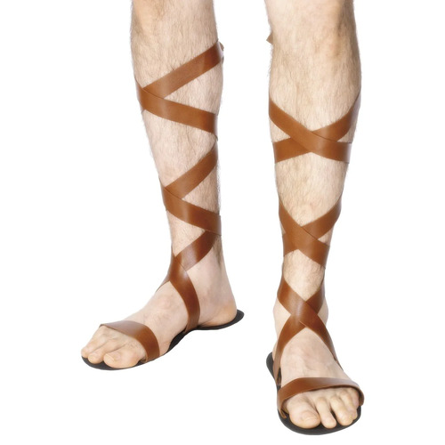 Roman Style Mens Sandals Costume Accessory