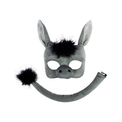 Deluxe Animal Mask & Tail Set Donkey