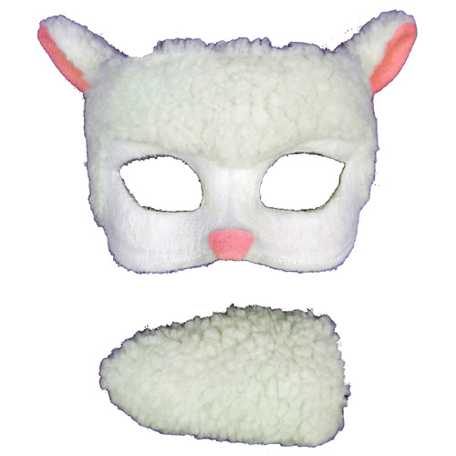 Deluxe Animal Mask & Tail Set Sheep
