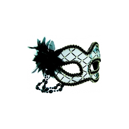 Black/Clear Masquerade Mask Glasses Style