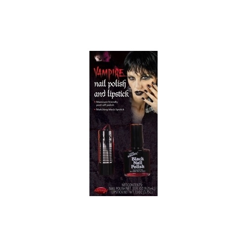 Black Lipstick & Nail Polish Set